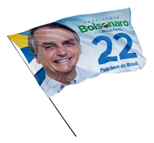 Bandeira Bolsonaro 2022 Presidente 1,45m X 1,0m - Bs03