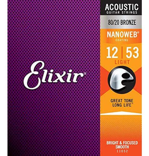 Elixir Strings 80/20 Cuerdas De Guitarra Acústica De Bronce 