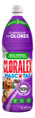 Limpiador Multiusos Líquido Cloralex Mascotas Elimina Manchas Y Olores 950ml