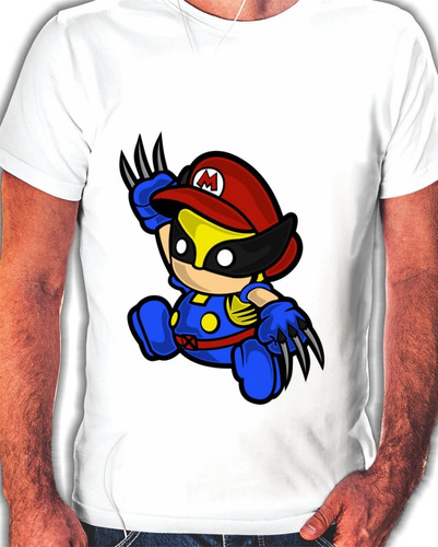 Remeras Hombres Estampadas Sublimadas Wolverine Mario - 7485