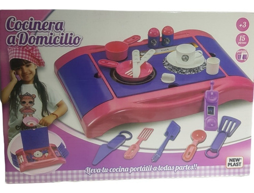 Cocinera A Domicilio Set Infantil Accesorios New Plast