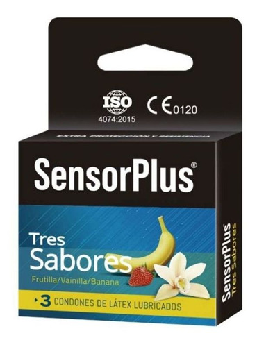 Caja Con 3 Preservativos Sensor Plus Variedad- Envíos
