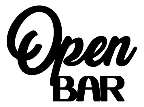 Letrero Open Bar, Letrero Para Bar