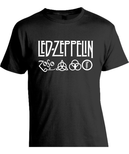 Remera Rockera Led Zeppelin Rock Algodon