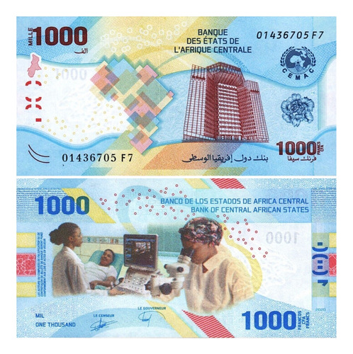 Grr-billete Estados Del África Central 1,000 Francs 2020