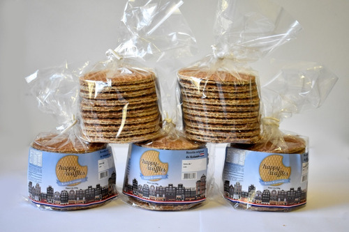 Imagem 3 de 9 de Kit Stroopwafel, Happy Waffles 50 Unidades