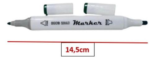 Kit Caneta Marca Texto Ponta Dupla Estojo 12 Cores Branco Coloridas
