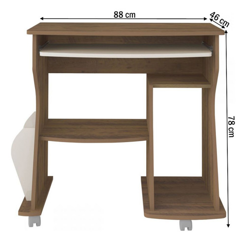 Escrivaninha Artely Mesa para computador 160 mdf de 880mm x 780mm x 460mm pinho/off white