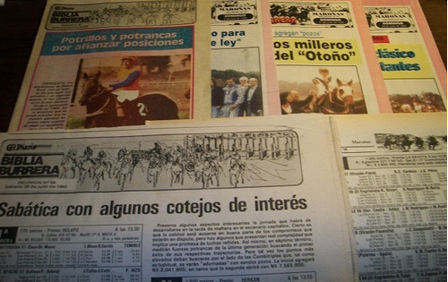Turf Biblia Burrera El Diario La Mañana Años '90 Lote X6