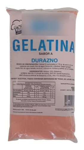 Gelatina Durazno  X 1 Kg Orloc