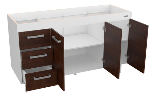 Bajo Mesada Mueble Cocina Melamina 1,40 Mts. Sin Bacha