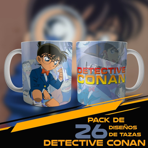 Plantillas Sublimación De Tazas Detective Conan 26 Diseños