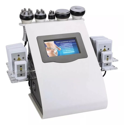 Máquina Lipolaser Máquina a laser de cavitação por radiofrequência Qatarshop 6 em 1, vácuo facial e corporal, RF, rejuvenescimento multipolar ultrassônico