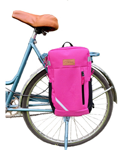 Alforja Mochila Sport Impermeable Rosa Para Bicicleta