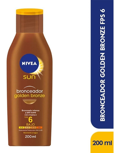 Nivea Sun Bronceador Golden Fps 6 - g a $242