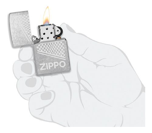 Imagen 8 de 10 de Encendedor Zippo Lighter Design Street Chrome Logo Lustre