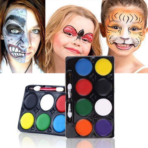 Set Maquillaje Artístico Pintura Facial No Tóxico Para Niños | MercadoLibre