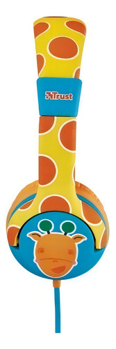 Auricular Trust Kids Spila Cars Jirafa Ideal Para Niños Color Naranja