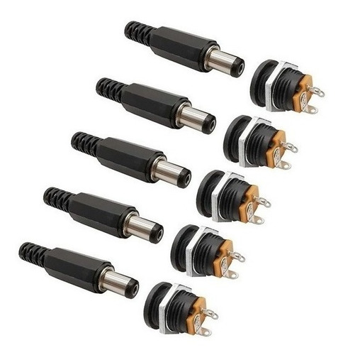 (100 Peças) Dc-022 C/r + (100 Peças) Plug P4 2,1mm