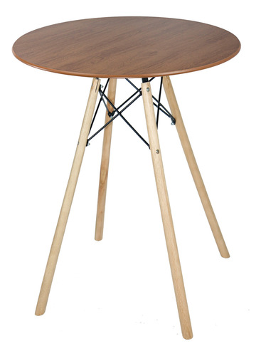 Mesa Redonda Jantar 70cm Frejó Madeirado Base Eiffel Cp