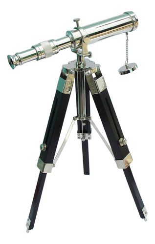 Telescopio De Latón Macizo Pirata Del Catalejo De Made...