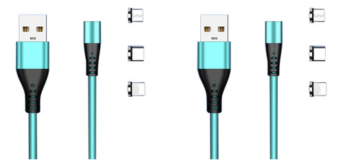 2 Cables Magnéticos De Silicona Líquida Para iPhone 12 De Ca