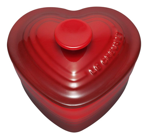 Le Creuset Molde Con Forma De Corazón De Gres Con Tapa, Rojo