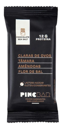 Barra De Proteína Chocolate Sea Salt Sem Açúcar Pincbar 50g