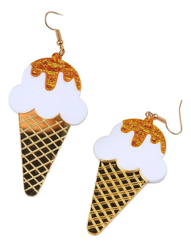 Aretes Colgantes Con Llave Helado Hechos A Chapados En Oro R