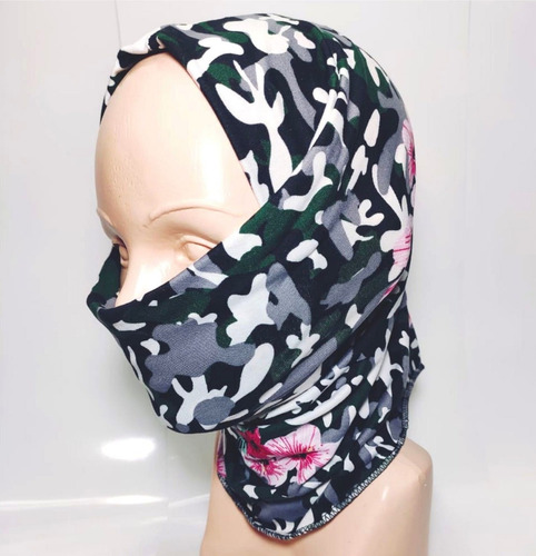 Imagen 2 de 6 de Bandana Mascara Bufanda Moto Motociclista Tactico Erdl Flor