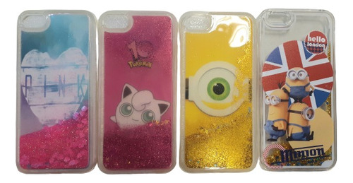 Funda Protector Genérico Para iPhone 7 Diseños Con Glitter 