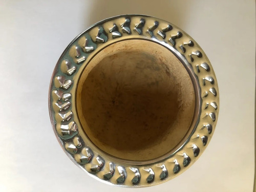 Imagen 3 de 6 de Mate Camionero Con Virola Aluminio Cincelado Cuero Premium