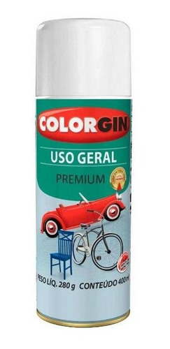 Tinta Spray Uso Geral Premium Branco Rápido 400ml Colorgin