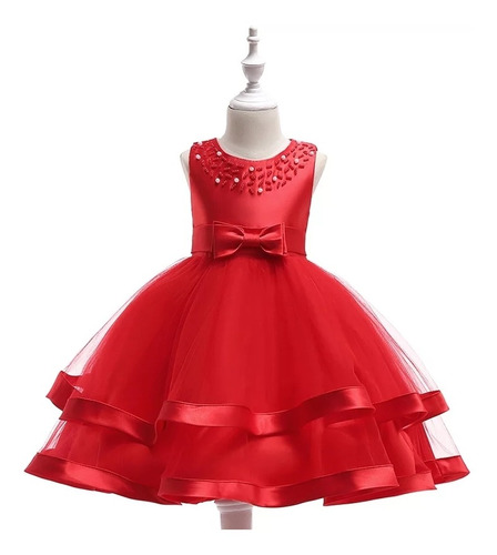 Vestido De Fiesta Para Niña Rojo Vestido Niña Color Rojo Nav | Envío gratis