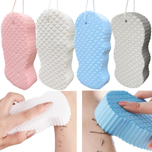 Esponja De Baño Exfoliante De 4 Colores, Cepillo De Ducha Su
