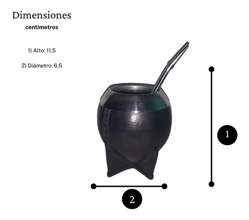 Imagen 2 de 3 de Mate Camionero Uruguayo Con Bombilla