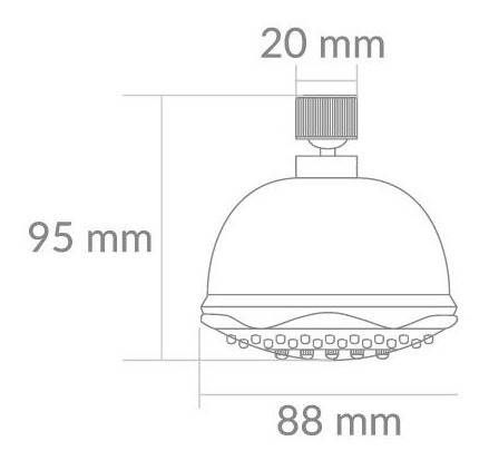 Imagen 5 de 8 de Regadera Para Baño Con 5 Funciones Ahorra Agua Flora Duschy