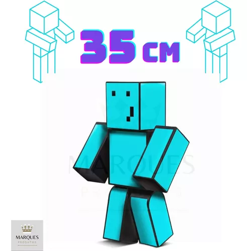 Kit 03 Boneco Jogo Minecraft Streamer Zoom Stick Kadu 35 Cm