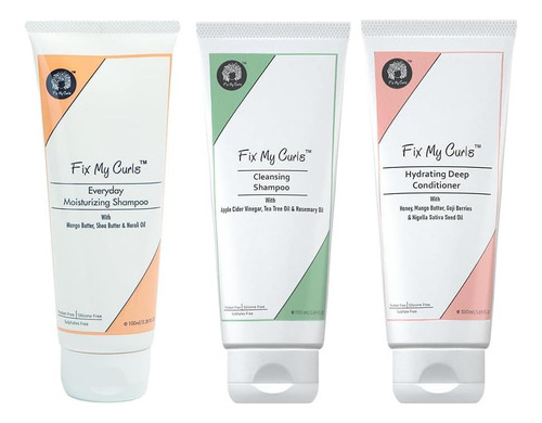 Fix My Curls Shampoo Hidratante Diário E Shampoo De Limpeza