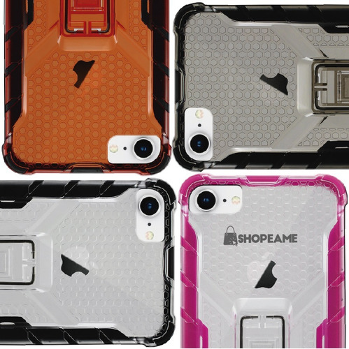 Imagen 2 de 9 de Funda iPhone 7 / 8 Protector Uso Rudo Stand Transparente