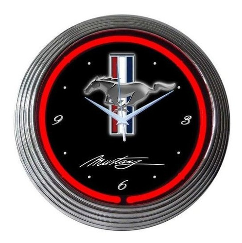 Neonetics Mustang Reloj De Pared De Neon 15inch