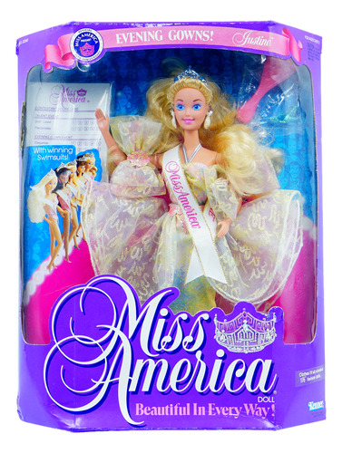 Kenner Miss America Evening Gowns Justine 1991 Edition