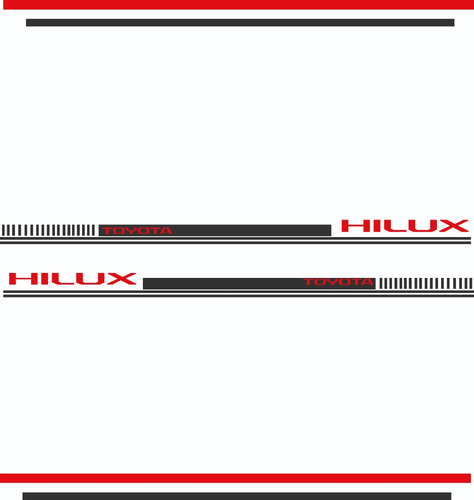 Calca Vinil Hilux Toyota Franjas Laterales Para Camioneta 2p