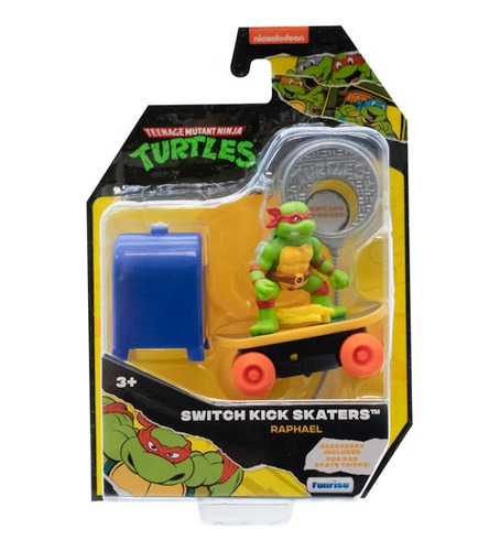 Figura Tortugas Ninjas Switch Kick Skaters Raphael  - Dgl