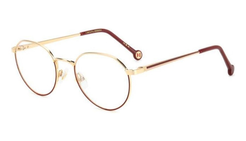 Lentes Carolina Herrera Her0169 Gold Burgondy Oftalmico Color Dorado Burgondy