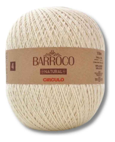 Barbante Fio Barroco Natural Cru Nº 4 - 700g - Círculo