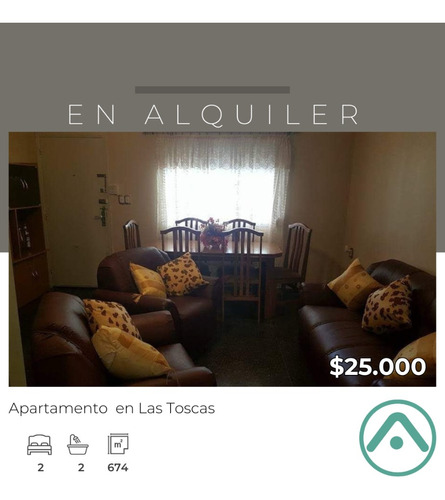 Alquiler Apartamento 2 Dormitorios En La Toscas