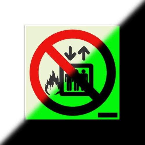 Placa Proibido Usar O Elevador Em Caso De Incêndio 15 X 15 C
