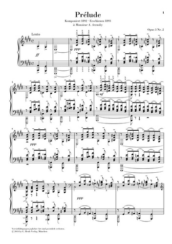 S. Rachmaninoff: Prelude In C Minor Op.3 No.2 / Prelude Cis-