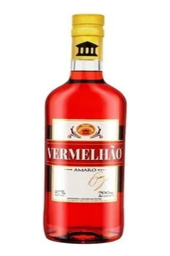 Bebida Aperitiva Bitter Vermelhão Garrafa 700ml
